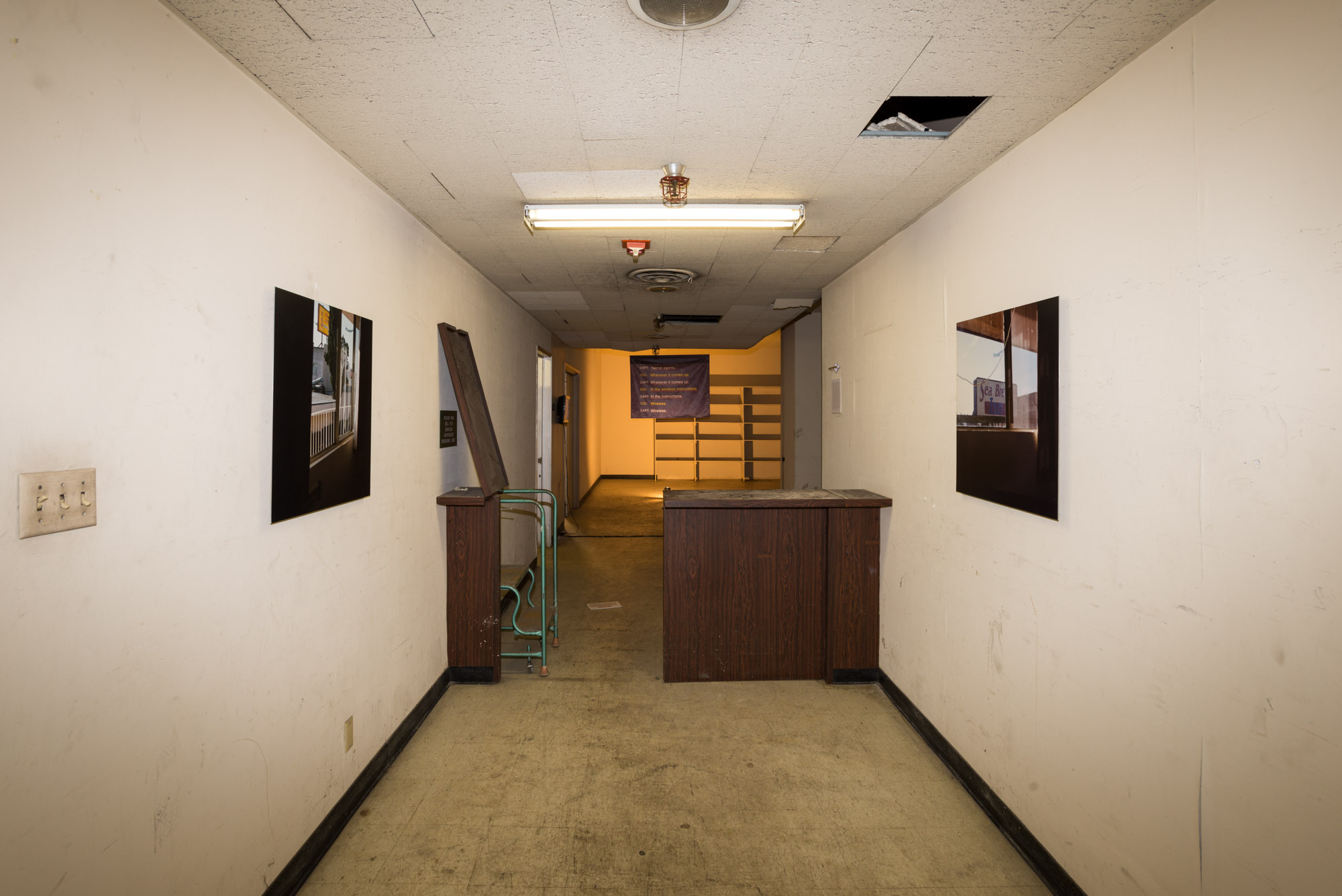 Installation view, 9800, 9800 S. Sepulveda Blvd., Los Angeles, CA, October 2015